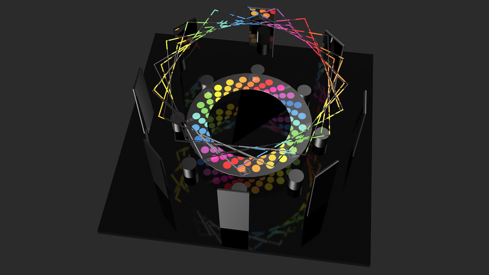 Early test renderings helped to establish scale, proportion, and throughput for each configuration.